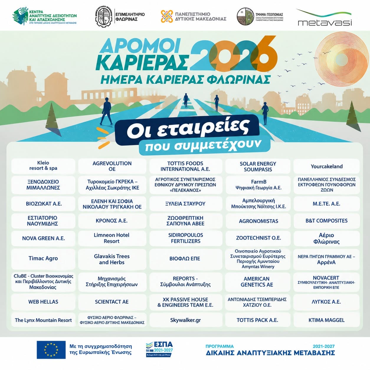 Etairies Pou Simetexoun 2026 Florina